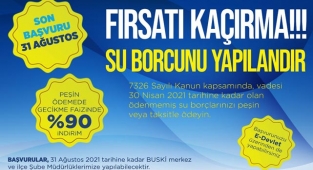 BUSKİ’ye borcu olanlar dikkat son gün 31 Ağustos