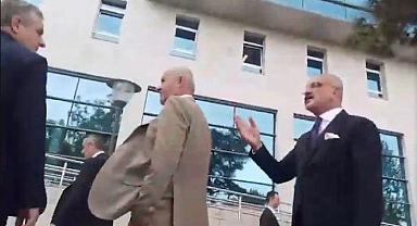 DSP Lideri Aksakal ile DEM Partili Sakık arasında Meclis bahçesinde tartışma! 