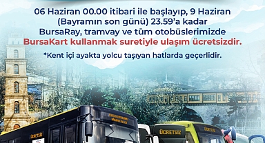 Bursa'da Kurban Bayramı boyunca ulaşım ücretsiz