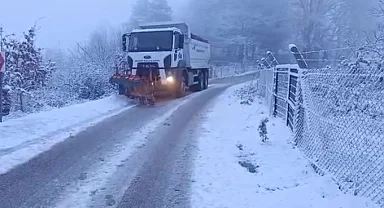 Bursa Büyükşehir'den kar mesaisi